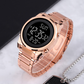 Multifunktionale digitale Business-Uhr mit Metallarmband