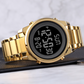 Multifunktionale digitale Business-Uhr mit Metallarmband