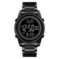 Multifunktionale digitale Business-Uhr mit Metallarmband