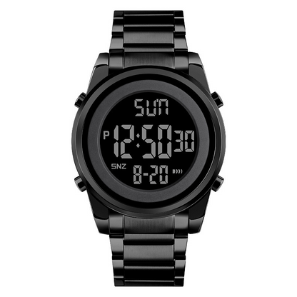 Multifunktionale digitale Business-Uhr mit Metallarmband