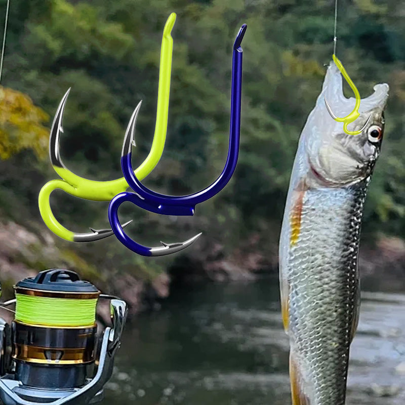 💪 🔥🎣 Klassische scharfe Doppel-Angelhaken 🎣 🌟 ✨