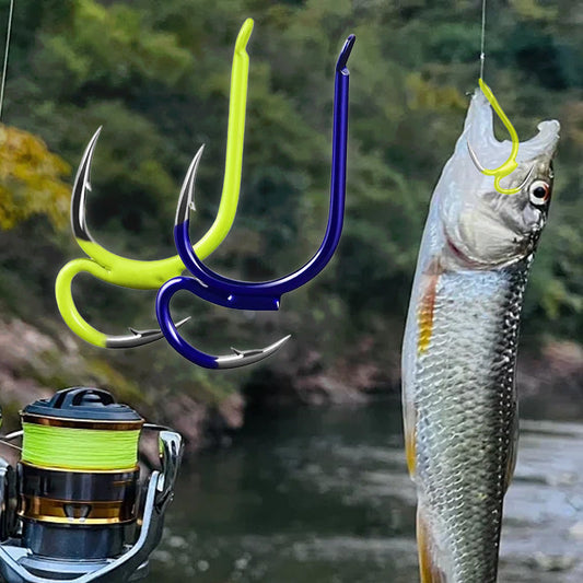 💪 🔥🎣 Klassische scharfe Doppel-Angelhaken 🎣 🌟 ✨