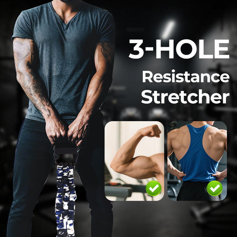 💪🏅3-Wege-Widerstandsband aus Naturlatex - Ganzkörper-Stretching & Krafttraining