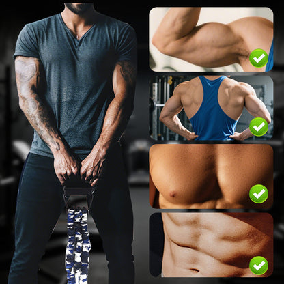 💪🏅3-Wege-Widerstandsband aus Naturlatex - Ganzkörper-Stretching & Krafttraining