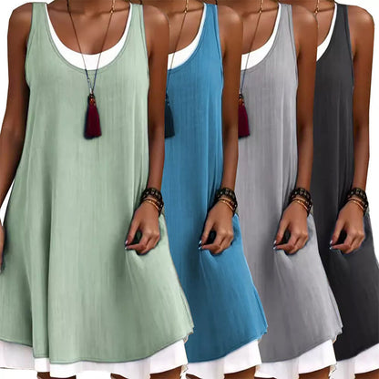 🔥Letzter Tag! 50% Rabatt👗Neu! Sommerliches Layering-Kleid ohne Träger - 🔥