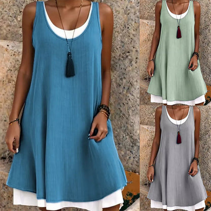 🔥Letzter Tag! 50% Rabatt👗Neu! Sommerliches Layering-Kleid ohne Träger - 🔥