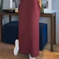 Damen ärmelloses Maxikleid mit V-Ausschnitt und Schlitz
