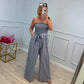 Damenmode Off-Shoulder Spitze-Up Jumpsuit