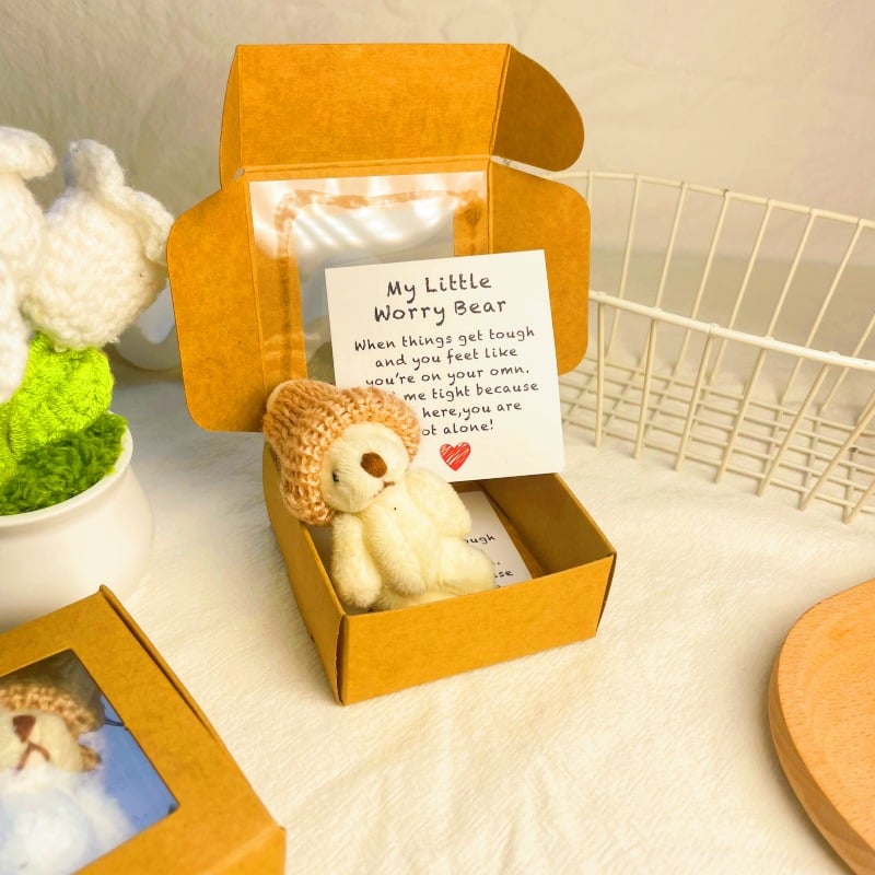 🔥Letzter Tag Sonderpreis-50% Rabatt🎁Handgefertigter Mini-Plüsch-Teddybär in einer Box