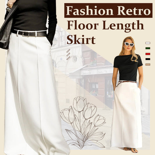 🔥Fließender Chiffon Damen Retro Maxirock - Romantischer und eleganter Stil
