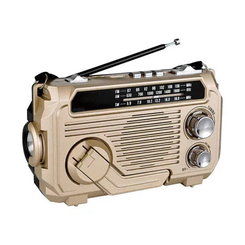 🔥Tragbares Multifunktionsradio mit Handkurbel und Taschenlampe
