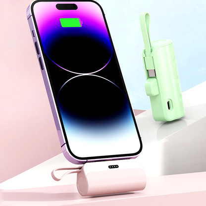 ✨Tragbare Powerbank mit hoher Kapazität und integrierten Kabeln