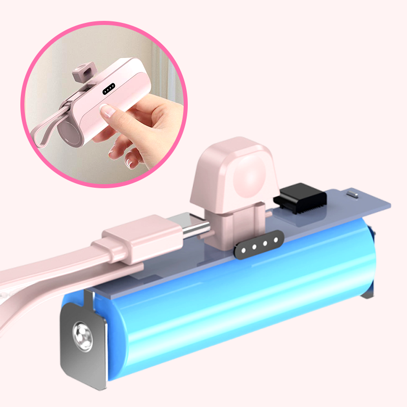 ✨Tragbare Powerbank mit hoher Kapazität und integrierten Kabeln