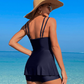 Hochtaillierter Tankini-Badeanzug für Damen (2-teilig)