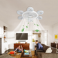 Leiser Deckenventilator mit starkem Luftstrom und Licht