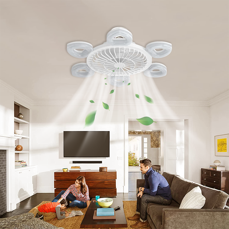 Leiser Deckenventilator mit starkem Luftstrom und Licht