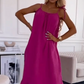 Locker geschnittenes Damenkleid in Uni-Farben