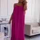 Locker geschnittenes Damenkleid in Uni-Farben