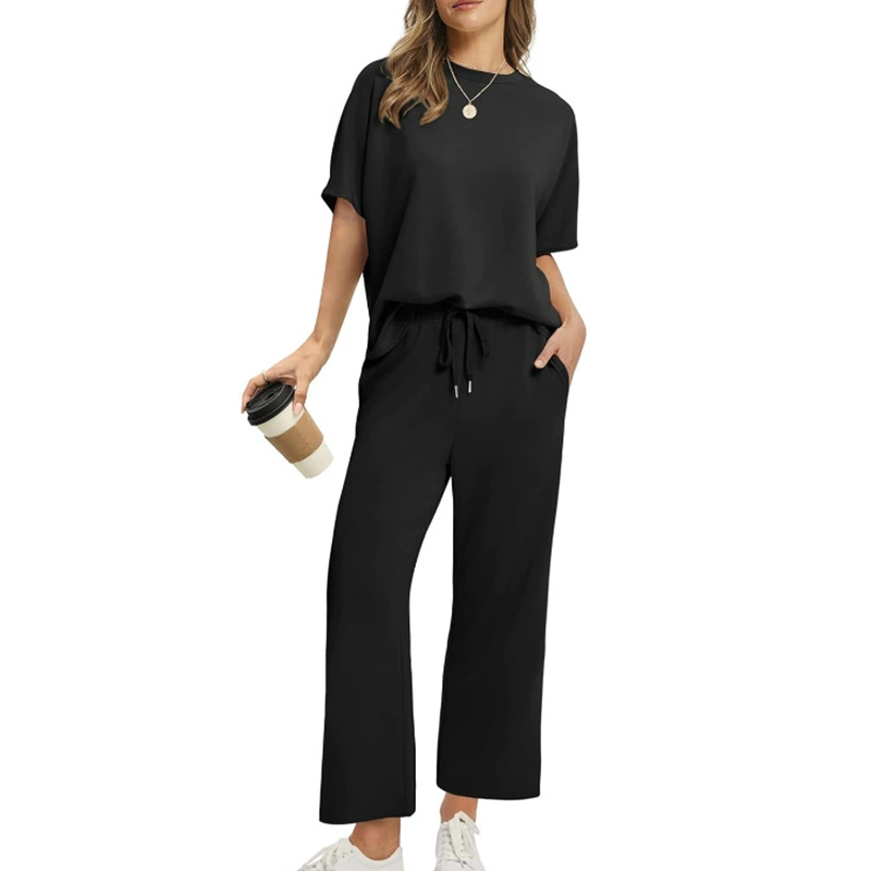 🔥Solange der Vorrat reicht 40 % Rabatt!🎉Weiches, lässiges Set aus Oberteil und Hose für Damen