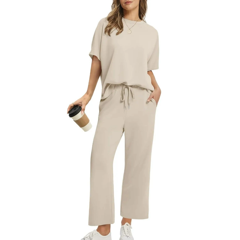 🔥Solange der Vorrat reicht 40 % Rabatt!🎉Weiches, lässiges Set aus Oberteil und Hose für Damen