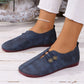 ✨ Frauen neue weiche synthetische Leder flache Schuhe