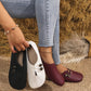 ✨ Frauen neue weiche synthetische Leder flache Schuhe