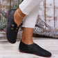 ✨ Frauen neue weiche synthetische Leder flache Schuhe