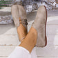✨ Frauen neue weiche synthetische Leder flache Schuhe