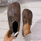 ✨ Frauen neue weiche synthetische Leder flache Schuhe