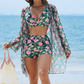 3-teiliges Bikini-Set mit Tunika für Damen