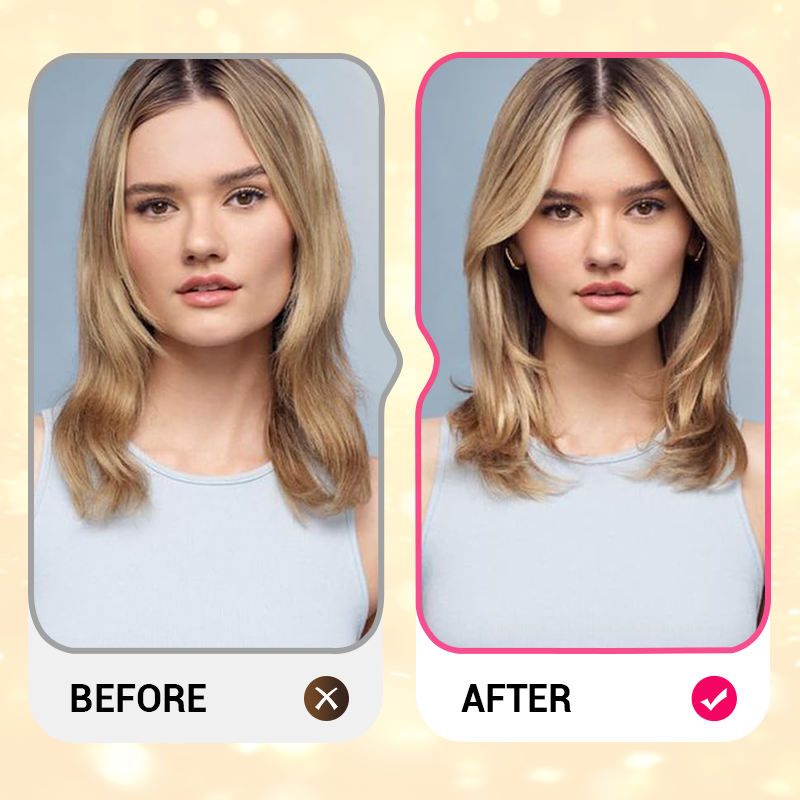 Damen-Haartopper mit Curtain Bangs – Natürlicher Look