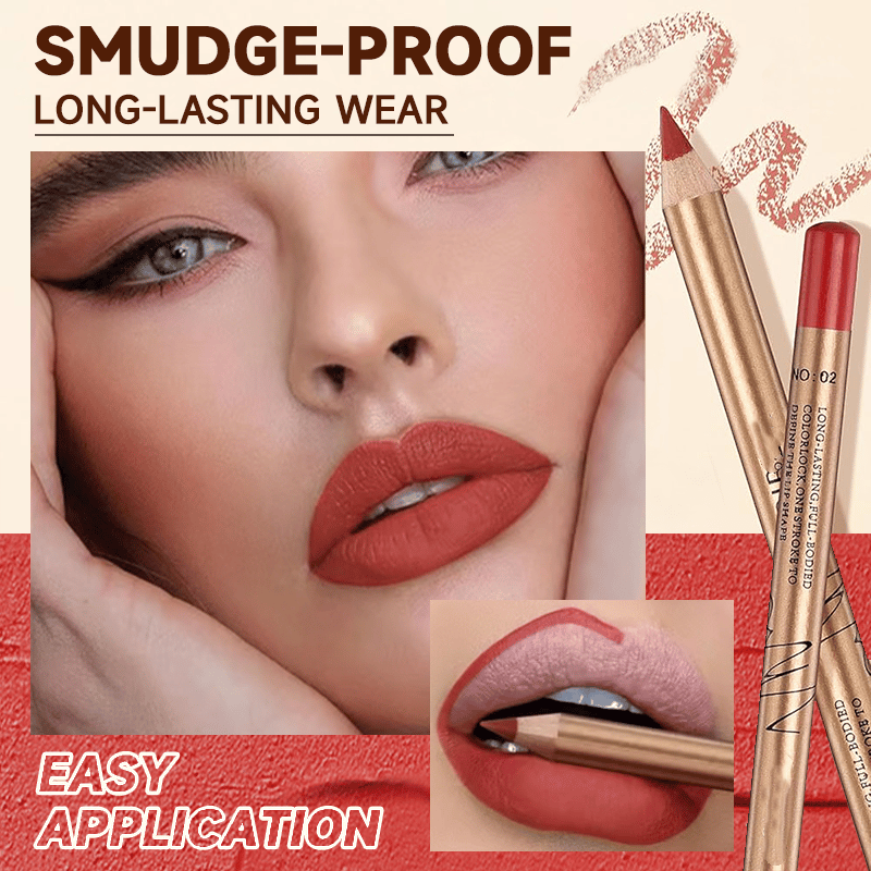 🔥Solange der Vorrat reicht 40 % Rabatt!🎉12-farbiges, wischfestes Lipliner-Stift-Set