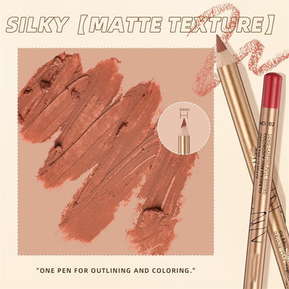 🔥Solange der Vorrat reicht 40 % Rabatt!🎉12-farbiges, wischfestes Lipliner-Stift-Set