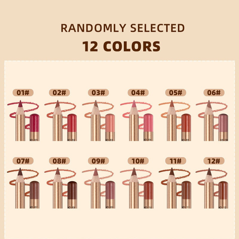 🔥Solange der Vorrat reicht 40 % Rabatt!🎉12-farbiges, wischfestes Lipliner-Stift-Set