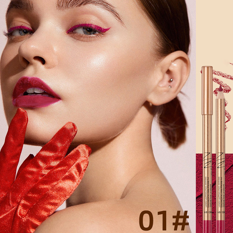 🔥Solange der Vorrat reicht 40 % Rabatt!🎉12-farbiges, wischfestes Lipliner-Stift-Set