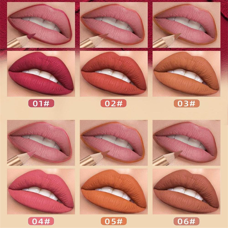 🔥Solange der Vorrat reicht 40 % Rabatt!🎉12-farbiges, wischfestes Lipliner-Stift-Set