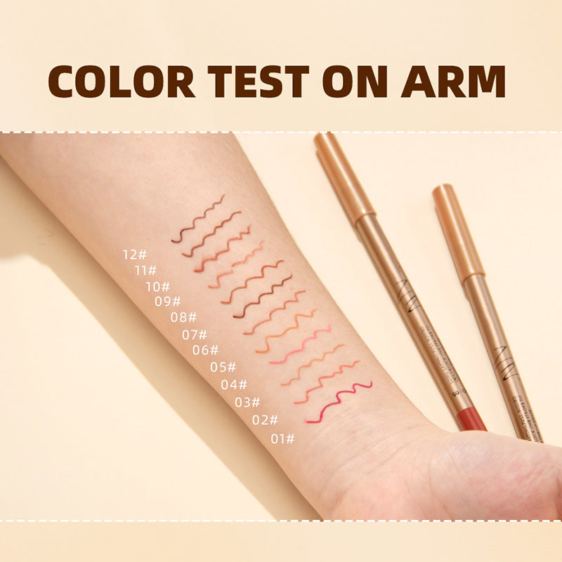 🔥Solange der Vorrat reicht 40 % Rabatt!🎉12-farbiges, wischfestes Lipliner-Stift-Set