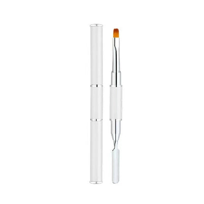 Dual-Ended Nail Art Brush with Spatula