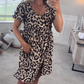 🐆Lässiges Minikleid mit Leopardenmuster für Damen