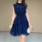 🥰💃Damen ärmelloses Stufenkleid mit Volants