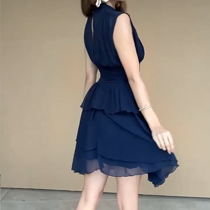🥰💃Damen ärmelloses Stufenkleid mit Volants