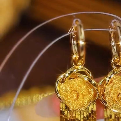 🔥Solange der Vorrat reicht 40 % Rabatt!🎉Die goldenen Jahre- Vielseitige goldene Rosen-Ohrringe für Damen