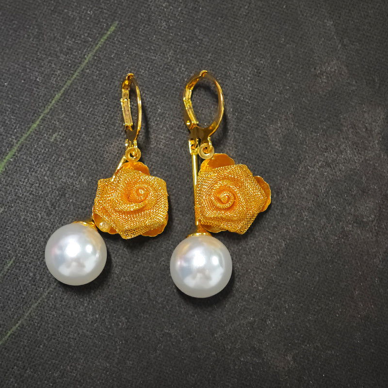 🔥Solange der Vorrat reicht 40 % Rabatt!🎉Die goldenen Jahre- Vielseitige goldene Rosen-Ohrringe für Damen