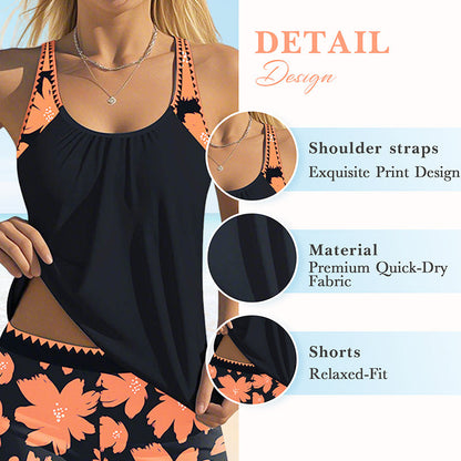 👙 50% RABATT! 🌺 Bikini-Set für Damen – Ärmelloses Top & kurze Hose – Lässig, vielseitig & schnell trocknend – perfekt für Strand, Pool oder Urlaub ☀️✨