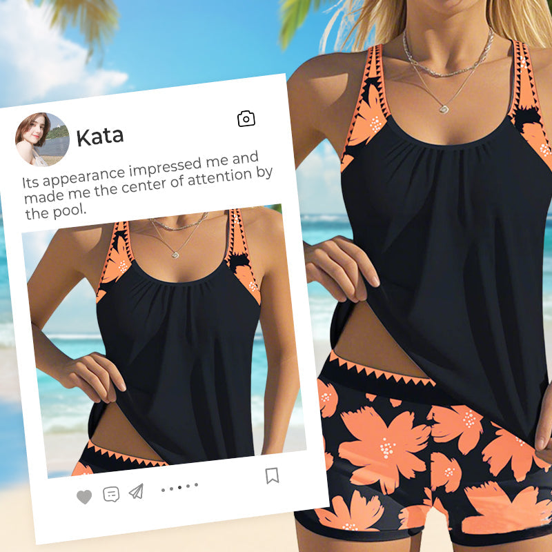 👙 50% RABATT! 🌺 Bikini-Set für Damen – Ärmelloses Top & kurze Hose – Lässig, vielseitig & schnell trocknend – perfekt für Strand, Pool oder Urlaub ☀️✨