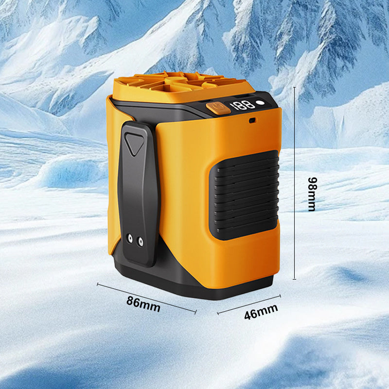 🌀 Leistungsstarker Hüftventilator mit 100 Geschwindigkeitsstufen – USB-C aufladbar, extrem starker Luftstrom, ideal für Baustelle, Outdoor & Reisen ⚡