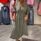 🔥👗Begrenzte Zeit 50% Rabatt auf bedruckte Damenkleider mit V-Ausschnitt