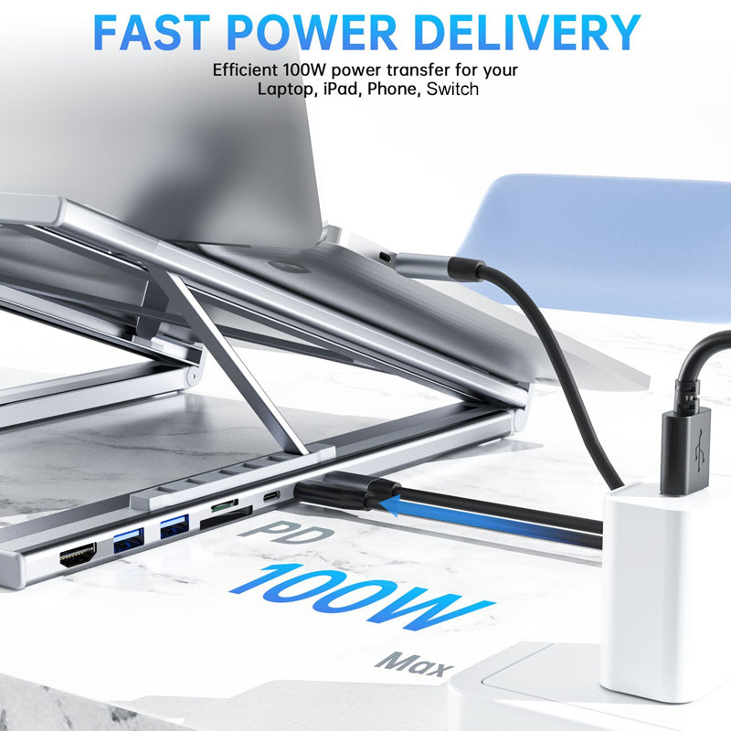 🖥️Neu eingetroffen – Sonderangebot – 15 % Rabatt!⚡USB-C-Dockingstation und Laptop-Ständer mit 4K-HDMI