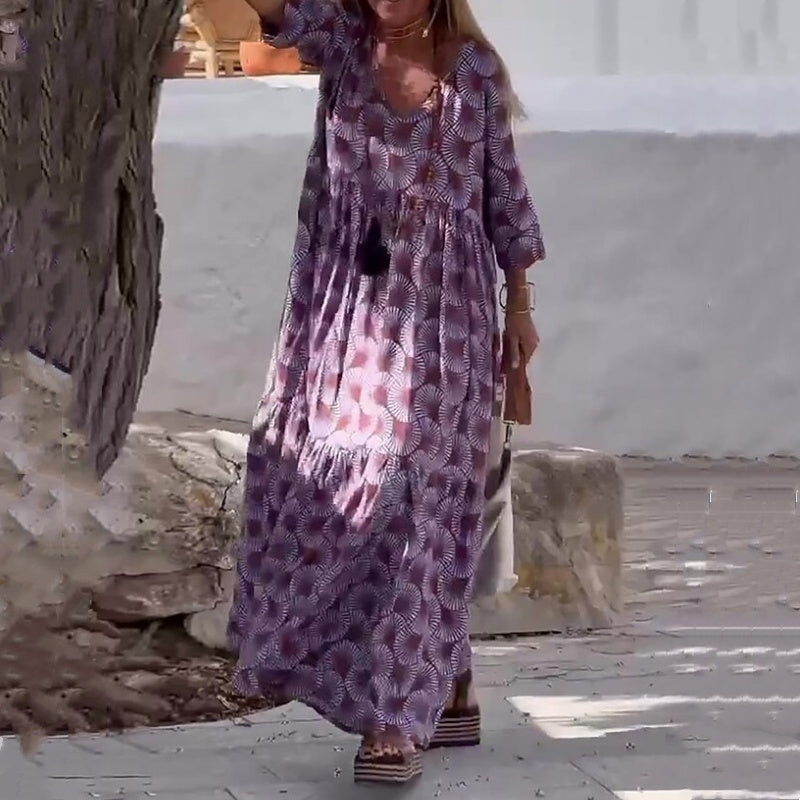 Plus Size Casual Flowy Klänning för kvinnor