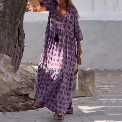 Plus Size Casual Flowy Klänning för kvinnor
